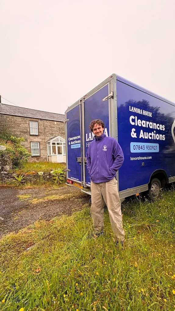 The wrapped Lanora House van on a job in Cornwall